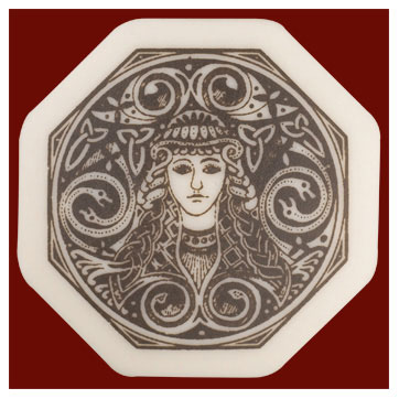 Jewelry Porcelain Brigantia Pendant (Octagon)