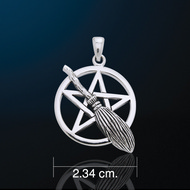 Pendant Pentacle with Broom