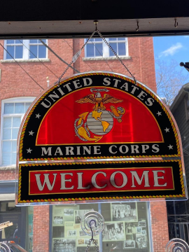 Stained Glass Welcome Marine