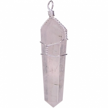 Necklace Wire Wrapped Rose Quartz