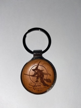 Keychain Round Salem Witch