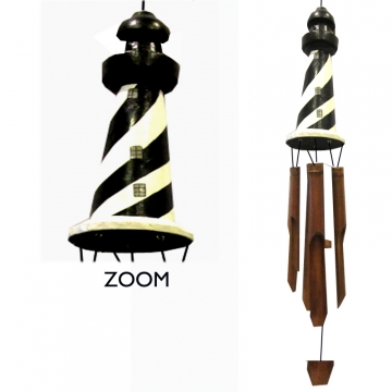 Windchime Lighthouse Carved