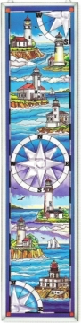 Stained Glass Lighthouse West Coast