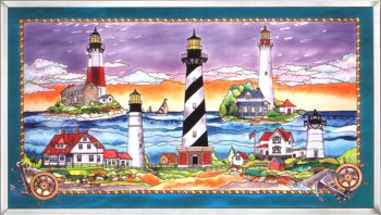 Stained Glass Lighthouse East Coast