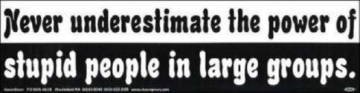 Bumper Sticker "NEVER UNDER ESTIMATE"