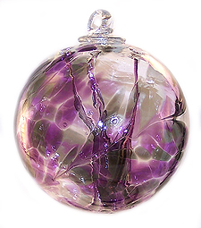 Witch Ball 6" BLACKBERRY