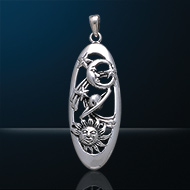 Pendant Oval Celestial Scene (OUT OF STOCK)