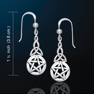 Earrings Pentacle and Triquetra